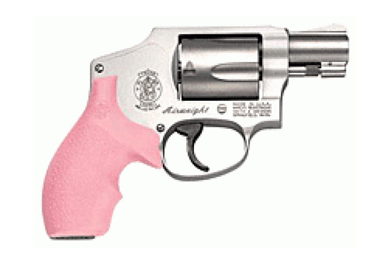 S&W 642 .38SPL+P 1.875" FS 5-SHOT SS PINK RUBBER Picture